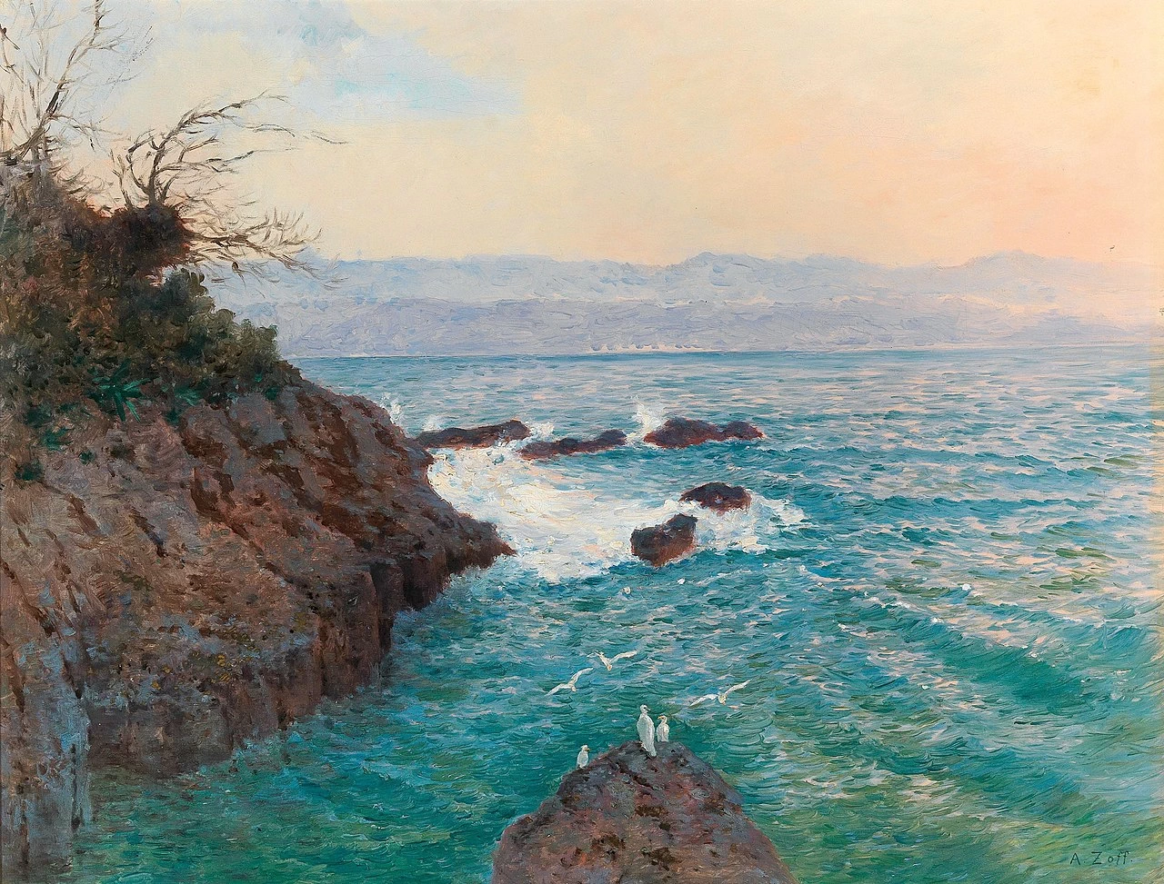 Una vista della costa di Nervi